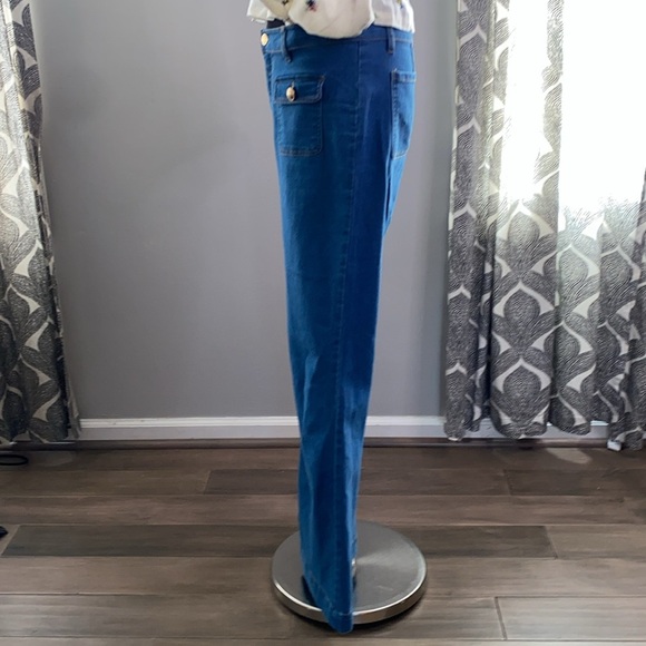 Jason Wu stretch denim high waisted wide leg jeans - Picture 3 of 9